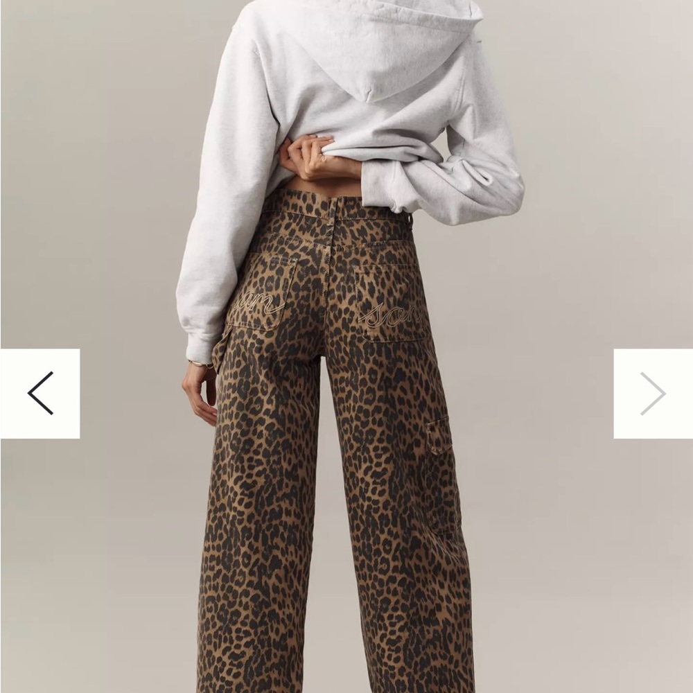 Leopard Print Wide-Leg Pants